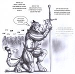 0laffson 2023 afterimage anthro applause background_character belt biped bottomwear cheetah clothed clothing dagger dialogue digitigrade english_text enorach_(0laffson) felid feline fur graphite_(artwork) group hi_res holding_melee_weapon holding_object holding_sword holding_weapon human kneeling knighting looking_down male mammal markings melee_weapon monochrome motion_lines offscreen_character pants paws pencil_(artwork) scabbard shadow shirt signature solo_focus spots spotted_body spotted_fur spotted_markings spotted_tail striped_markings striped_tail stripes sword tail tail_markings tail_motion tailwag text thought_bubble topwear traditional_media_(artwork) weapon zweihander