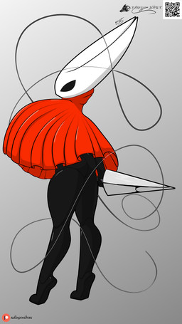 anthro black_eyes butt clothed clothed_female clothing female holding_object holding_weapon melee_weapon solo sword weapon xdiegosilvax hollow_knight_(franchise) team_cherry hornet_(hollow_knight) arthropod insect 2025 9:16 absurd_res digital_media_(artwork) hi_res
