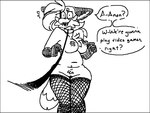 1-bit anthro areola armwear belly big_breasts blush blush_lines breasts cheek_tuft chest_tuft clothing collar crotch_tuft dialogue dipstick_ears dipstick_tail ear_markings elbow_gloves erect_nipples facial_tuft fangs female first_person_view fishnet_clothing fishnet_legwear genitals gloves hair handwear leash leashed_collar leashing_pov legwear markings mostly_nude multicolored_ears name_stutter navel nervous nervous_smile nipples nude open_mouth pussy simple_background solo speech_bubble standing stuttering submissive submissive_female tail tail_markings talking_to_viewer teeth text tuft white_background wide_hips worried sketchytoasty pepper_(sketchytoasty) canid canine fox mammal 4:3 black_and_white digital_drawing_(artwork) digital_media_(artwork) english_text monochrome sketch