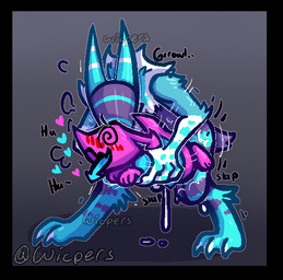ambiguous_gender ambiguous_penetration anthro arrow_(anatomy) black_border blue_body blue_fur blush bodily_fluids border cum digitigrade duo fleshlight_position fur genital_fluids grey_background grey_body grey_fur looking_pleasured male male/ambiguous multicolored_body multicolored_fur open_mouth paws penetration pink_body shaking simple_background size_difference tongue tongue_out trembling white_body white_fur wicpers deltarune undertale_(series) darkner virovirokun werewerewire 2021 digital_media_(artwork)