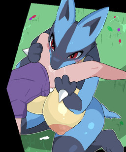 anthro anthro_penetrated areola big_breasts blush bodily_fluids bottomless bottomless_human bottomless_male breast_jiggle breasts clothed clothed_human clothed_male clothing cum cum_from_mouth cum_in_mouth cum_inside cum_on_ground cum_string deep_throat dominant dominant_female duo ears_up erect_nipples faceless_character faceless_male feedbag_position fellatio female female_focus female_on_human female_penetrated genital_fluids genitals glistening glistening_breasts glistening_thighs grass heart_eyes heart_symbol high-angle_view huge_breasts human_on_anthro human_penetrating_female interspecies jiggling kneeling larger_anthro larger_female leaking_cum legs_around_partner light_body light_skin male male/female male_penetrating male_penetrating_female nipples nude nude_anthro nude_female oral oral_penetration orgasm penetration penile penile_penetration penis penis_in_mouth pink_areola pink_nipples plant sex size_difference smaller_human smaller_male submissive submissive_male tail tail_motion tailwag three-quarter_view sky_necko nintendo pokemon generation_4_pokemon human lucario mammal pokemon_(species) 5:6 animated