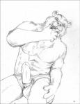 after_masturbation anthro athletic biped bodily_fluids briefs clothed clothing cum cum_on_self cum_taste erection front_view genital_fluids genitals humanoid_genitalia humanoid_penis leaning leaning_sideways looking_at_viewer male muscular muscular_anthro muscular_male nipples open_mouth pecs penis penis_poking_out penis_through_fly self_taste sitting smile solo topless underwear dbruin bear mammal graphite_(artwork) greyscale monochrome signature traditional_media_(artwork)