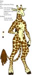 anthro breasts female fur multicolored_body multicolored_fur nude simple_background smile solo standing text thick_thighs two_tone_body two_tone_fur bbear deka_(bbear) giraffe giraffid mammal digital_media_(artwork) english_text model_sheet