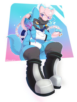 anthro boots clothing collar crystals_on_the_body ear_piercing flower footwear gloves hair handwear heart_pupils heart_symbol male mega_stone piercing plant purple_eyes ribbons scarf shoes solo yellow_eyes perezstart53 nintendo pokemon foofy_(foofybluedoggo) generation_1_pokemon generation_4_pokemon legendary_pokemon mew_(pokemon) pokemon_(species) riolu absurd_res hi_res