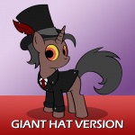 black_tie_(suit) bottomless clothed clothing feral hair hat headgear headwear hooves horn long_hair looking_at_viewer male mane prom quadruped shadow short_hair simple_background solo suit tail text top_hat bitterplaguerat hasbro my_little_pony mythology loki_(bitterplaguerat) equid equine mammal mythological_creature mythological_equine unicorn 1:1 2012 english_text