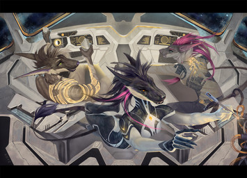 anthro clothing cockpit female group science_fiction space spacecraft suit trio vehicle conditional_dnp royz 2026