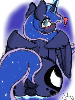 animal_genitalia anus anus_only blue_body blue_hair blush butt cutie_mark equine_anus feathered_wings feathers female feral fur genitals hair horn looking_at_viewer magic magic_circle nude puffy_anus simple_background solo wings johrnyreport friendship_is_magic hasbro my_little_pony mythology princess_luna_(mlp) equid equine horse hybrid mammal mythological_creature mythological_equine pony winged_unicorn 3:4 digital_media_(artwork) hi_res