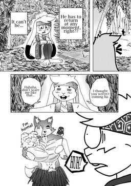 ainu_clothing anthro barefoot big_ears big_feet bodily_fluids bone bottomwear bra bridal_carry bubble carrying_another clothing collar countershade_face countershade_fur countershade_torso countershading dialogue feathers feet fireplace footwear fur kerchief knee_highs knee_socks legwear male muscular muscular_anthro muscular_male plant shocked skirt skull snot snot_bubble snow socks text tree underwear efradraws northwind_(efradraws) isepo_(efradraws) kasni_(efradraws) n'tal_(northwind) uspul_(efradraws) avian bird canid canine canis corvid lagomorph leporid magpie_(corvid) mammal oscine passerine rabbit wolf absurd_res black_and_white comic digital_media_(artwork) english_text halftone hi_res monochrome