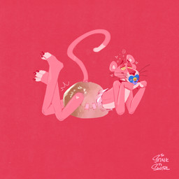 anthro clothed clothing cross-eyed diaper diaper_fetish diaper_only feces full_diaper fur heart_(marking) heart_on_body heart_pacifier heart_print heart_symbol hypnotic_eyes male markings messy object_in_mouth pacifier pacifier_in_mouth pink_body pink_fur pooping ringed_eyes scatplay simple_background soiled_diaper soiling soiling_diaper solo topless unclean_diaper used_diaper using_diaper wearing_diaper stinknswirl pink_panther_(series) pink_panther felid mammal pantherine 1:1 digital_media_(artwork) hi_res