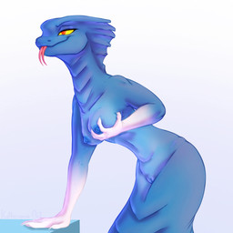 anthro breast_squeeze breasts female genitals nude nude_female presenting serpentine solo squeezing text vulva kathiana_art lego ninjago patreon aspheera_(ninjago) pyro_viper_(ninjago) reptile scalie serpentine_(ninjago) snake 1:1 hi_res url