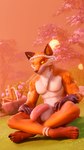 abs accessory anthro balls big_penis clothing crossed_legs feet fur genitals gloves handwear headband humanoid_feet looking_down male muscular orange_body orange_fur outside pecs penis plant plantigrade sitting solo sunset tree white_body white_fur yellow_eyes dollymolly323 epic_games fortnite fennix_(fortnite) canid canine fox mammal red_fox true_fox 3d_(artwork) 4k 9:16 absurd_res digital_media_(artwork) hi_res