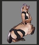 ambiguous_gender black_border border centaur equid equid_taur european_mythology greek_mythology hi_res hooves humanoid_taur hyracia mammal mammal_taur mythology pathfinder pinup pose solo taur