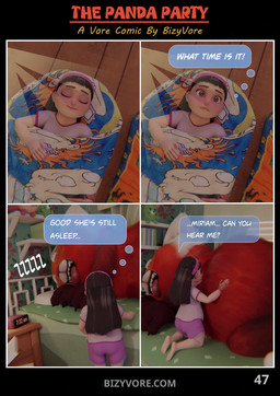 adolescent anthro bedroom belly big_belly dialogue duo feet female female/female sleeping unaware_pred vore young bizyvore disney pixar turning_red abby_park_(turning_red) meilin_lee_(turning_red) ailurid human mammal red_panda 2025 3d_(artwork) 3d_animation animated comic digital_media_(artwork) hi_res loop no_sound short_playtime webm