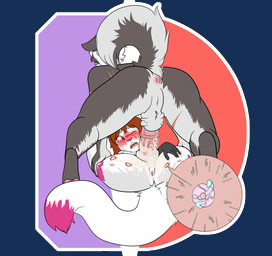 aggressive_fertilization anthro big_penis blush bodily_fluids cum cum_in_vagina cum_inside ejaculation erection excessive_cum excessive_genital_fluids female genital_fluids genitals impregnation looking_pleasured male male/female nude orgasm ovum penis scar small_but_hung sperm_cell vein veiny_penis young fangdangled ekah'iku garrett_(hiroketzio) canid canine dire_wolf mammal prehistoric_species absurd_res alpha_channel english_description hi_res story story_in_description andromorph_(lore)