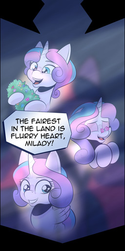 clapping clothing female feral horn magic_mirror mirror solo text wings saturdaymorningproj friendship_is_magic hasbro my_little_pony mythology flurry_heart_(mlp) twilight_sparkle_(mlp) arthropod butterfly equid equine insect lepidopteran mammal mythological_creature mythological_equine winged_unicorn absurd_res comic english_text hi_res long_image tall_image