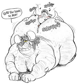 anal anthro belly big_butt blush bodily_fluids body_hair butt butt_grab butt_hair butt_sniffing chest_hair cross-eyed dialogue duo ear_piercing eye_roll facial_hair grin hand_on_butt huge_butt looking_pleasured male male/male moobs musk obese obese_male onomatopoeia oral overweight overweight_male piercing rimming sex simple_background smile sniffing sound_effects sweat text yellow_sclera mayku nintendo pokemon mayku_(character) charizard generation_1_pokemon mammal murid murine pokemon_(species) rat rodent scalie 2026 absurd_res english_text hi_res