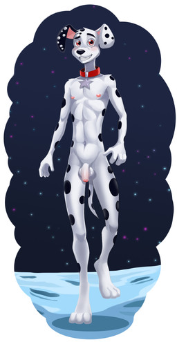 aged_up anthro anthrofied balls bulge casual_nudity collar collar_only feet flaccid foreskin genitals humanoid_genitalia humanoid_penis looking_at_viewer male moon navel nipples nude outdoor_nudity outside partially_retracted_foreskin pecs penis smile solo space standing star tail toes dal101strefan 101_dalmatian_street 101_dalmatians disney dylan_(101_dalmatians) canid canine canis dalmatian domestic_dog mammal digital_media_(artwork) hi_res