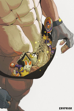 abs anthro athletic athletic_anthro athletic_male balls brown_body brown_fur bulge candy claws clothing clothing_pull dessert finger_claws fingerless_gloves food fur genitals gloves handwear holidays humanoid_genitalia humanoid_penis male multicolored_body multicolored_fur penis scar solo tan_body tan_fur two_tone_body two_tone_fur underwear underwear_pull eruprior halloween canid canine canis mammal wolf 2025 hi_res signature