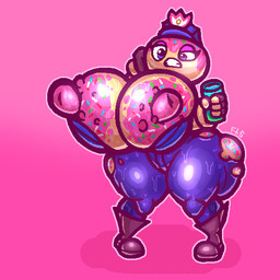 areola beverage_can big_areola big_breasts big_nipples blotchy_areola blue_eyes bodily_fluids boots breasts clenched_teeth clothing dessert doughnut eyelashes eyeshadow female food footwear for_a_head huge_areola huge_breasts huge_nipples long_eyelashes makeup nipple_dip nipples pastry pink_background pink_frosted_sprinkled_doughnut police police_hat police_officer police_uniform purple_eyeshadow shoes simple_background solo sprinkles sweat sweatdrop sweaty_breasts teeth teeth_showing thick_thighs uniform wide_hips filthyskull epic_games fortnite constable_sprinkle_(fortnite) food_creature food_head humanoid object_head 1:1 2025 digital_media_(artwork) signature