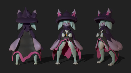 anthro breasts female female_anthro medium_breasts palmorph solo zhenash palworld pocketpair domestic_cat felid feline felis katress mammal pal_(species) 16:9 3d_(artwork) 4k absurd_res blender_(artwork) digital_media_(artwork) hi_res widescreen