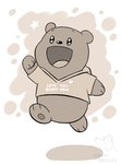 3_fingers 3_toes anthro clothing dot_eyes feet fingers happy hoodie jumping male smile solo toes topwear young young_anthro adriano_berjillos cartoon_network we_baby_bears we_bare_bears grizzly_(we_bare_bears) bear brown_bear grizzly_bear mammal ursidae ursine