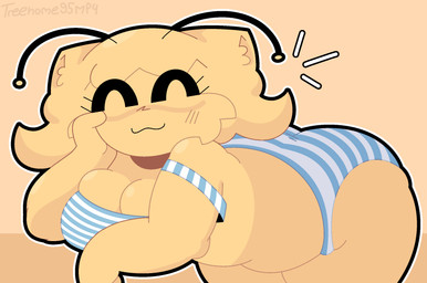 anthro big_breasts big_butt bikini breasts butt clothing female female_anthro happy looking_at_viewer pose silly silly_face solo swimwear two-piece_swimsuit artist_treehome95mp4 roblox fan_character felid mammal hi_res
