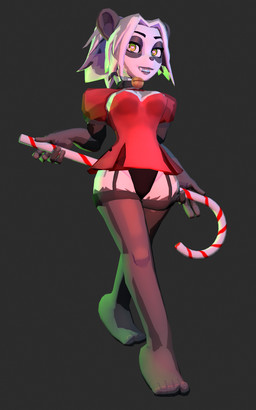 anthro bell bell_collar bodily_fluids candy candy_cane christmas_clothing clothing collar dessert drooling female food garter_straps heart_eyes heart_symbol holidays legwear saliva small_waist smile smiling_at_viewer solo stockings thong underwear pandannsfw christmas pandan_(pandannsfw) bear giant_panda mammal 3d_(artwork) 5:8 absurd_res digital_media_(artwork) hi_res