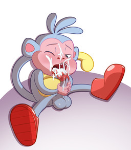 anthro auto_penis_lick balls biped blue_balls bodily_fluids boots circumcised clothing cum cum_drip cum_drool cum_in_mouth cum_in_own_mouth cum_in_self cum_inside cum_on_face cum_on_own_face cum_on_self cum_on_tongue cumshot dripping ejaculation erection footwear genital_fluids genitals humanoid_genitalia humanoid_penis licking male masturbation mostly_nude one_eye_closed open_mouth oral oral_masturbation orgasm penile penile_masturbation penis self_lick shoes shota sitting solo spread_legs spreading tongue tongue_out two-handed_masturbation young young_anthro young_male jerseydevil dora_the_explorer boots_(dora_the_explorer) haplorhine mammal monkey primate absurd_res hi_res