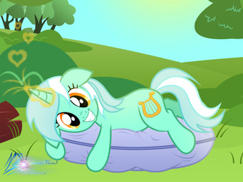 amber_eyes cutie_mark detailed_background female feral fur grass green_body green_fur hair horn log looking_at_viewer lying magic multicolored_hair on_side outside pillow plant sky smile solo sun tree two_tone_hair wood nightmaremoons friendship_is_magic hasbro my_little_pony mythology lyra_heartstrings_(mlp) equid equine mammal mythological_creature mythological_equine unicorn 2014 4:3 absurd_res hi_res