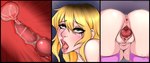 ahegao animal_genitalia animal_penis anus blonde_hair breasts canid canine canine_genitalia canine_penis canis clothing disembodied_penis domestic_dog duo female female_on_feral female_penetrated feral gaping gaping_pussy genitals hair hi_res human human_penetrated humanoid internal knot knotting legwear looking_pleasured makeup male male/female male_penetrating male_penetrating_female mammal mascara mascara_tears open_mouth penetration penis pussy sex solo_focus stockings thigh_highs thighsocksandknots uterus