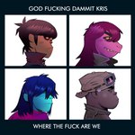 1:1 2021 anthro bull_terrier canid canine canis clothed clothing deltarune demon_days dinosaur domestic_dog english_text female gorillaz group hat headgear headwear hi_res human humor hunting_dog kris_(deltarune) kris_where_are_we male mammal marshmalloweeen meme murdoc parody profanity reptile russel_(gorillaz) scalie simple_background style_emulation style_parody susie_(deltarune) terrier text undertale_(series) white_background