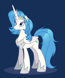 blue_eyes blue_mane blue_tail crown cutie_mark eyelashes feathered_wings feathers female feral gem hair headgear hooves horn jewelry long_hair mane pose princess_zephyr_(oc) quadruped regalia simple_background smile solo tail three-quarter_view unguligrade unicorn_horn white_body wings nika-rain hasbro my_little_pony mythology zephyr_de_luca_(whitetail-designs) equid equine mammal mythological_creature mythological_equine winged_unicorn alpha_channel cel_shading digital_drawing_(artwork) digital_media_(artwork) full-length_portrait portrait shaded
