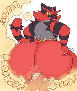 anthro big_butt black_body black_fur blep bubble_butt butt butt_focus dominant dominant_anthro dominant_male duo facesitting fart fart_cloud fart_fetish farting_on_another farting_on_face female fur green_eyes grey_body grey_fur gym_leader hair hand_on_butt huge_butt human_on_anthro interspecies looking_back male male/female male_facesitting_female male_focus multicolored_body multicolored_fur muscular muscular_anthro muscular_male pokephilia rear_view red_body red_fur red_hair simple_background sitting sitting_on_another submissive submissive_female submissive_human tail thick_thighs tongue tongue_out white_background wide_eyed yellow_fart_cloud yellow_sclera drawful-s nintendo pokemon flannery_(pokemon) generation_7_pokemon human incineroar mammal pokemon_(species) 2021 absurd_res digital_media_(artwork) hi_res