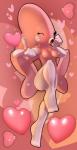 2015 abstract_background anthro anthrofied areola blush breasts elpatrixf female fish generation_3_pokemon heart_symbol hi_res holidays looking_at_viewer luvdisc marine nintendo nipples non-mammal_breasts nude one_eye_closed open_mouth pokemon pokemon_(species) pokemorph simple_background solo valentine's_day wink