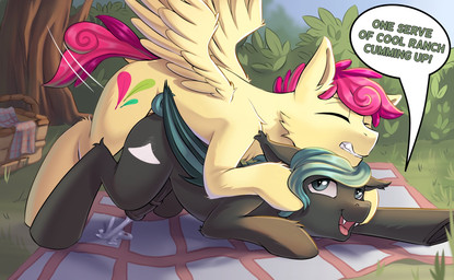 anal anal_orgasm anal_penetration animal_genitalia animal_penis bodily_fluids clenched_teeth cum cum_while_penetrated cumshot cutie_mark duo ejaculation equine_genitalia equine_penis eyes_closed feral feral_on_feral feral_penetrated feral_penetrating feral_penetrating_feral flaccid flaccid_while_penetrated from_behind_position genital_fluids genitals hands-free looking_pleasured male male/male male_on_bottom male_on_top male_penetrated male_penetrating male_penetrating_male medial_ring mounting on_bottom on_top open_mouth orgasm outside_sex penetration penile penile_penetration penis penis_in_ass quadruped sex speech_bubble teeth text thrusting wings puke-o hasbro my_little_pony mythology fan_character smidge_(shoophoerse) wallparty bat_pony equid equine mammal mythological_creature mythological_equine pegasus english_text hi_res