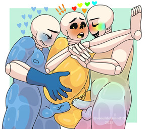 anal anal_penetration anus blue_blush blue_body blue_clothing blue_ectobody blue_gloves blue_handwear blue_penis blush bodily_fluids bone butt butt_grab clothing dating double_penetration drooling ectobody ectoplasm femboy genitals gloves group group_sex hand_on_butt handwear ink ink_sans love male male/male multicolored_body multicolored_penis muscular muscular_male penetration penis polyamory polycule rainbow_body rainbow_ectobody rainbow_penis romantic romantic_couple romantic_polycule romantic_sex saliva sex skeleton slim threesome throuple tongue trio vaginal vaginal_penetration vulva yellow_anus yellow_blush yellow_body yellow_ectobody yellow_eyes yellow_tongue yellow_vulva wouldn't_mind wouldntmind19 undertale undertale_(series) dream_sans sans_(dreamtale) sans_(underswap) sans_(undertale) humanoid