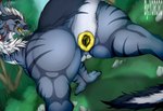 anthro anus butt dominant female female_feral feral forest gaping gaping_anus genitals paws plant playful puffy_anus pussy quadruped solo tail tree view yororo mythology yoro dragon mythological_creature mythological_scalie scalie absurd_res hi_res