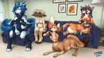 2_heads 4_arms anthro balls breasts casual_nudity cloven_hooves dicephalic_twins digitigrade female female_anthro genitals group gynomorph gynomorph_taur hanging_out hooved_digitigrade hooved_toes hooves intersex intersex_taur multi_arm multi_head multi_limb multifur nude nude_anthro nude_gynomorph nude_taur pregnant pregnant_taur slice_of_life tail taur_lower_pregnancy unguligrade larru-larru dixie_seterdahl katalina_molathi kitrysha_finign mindy_blaese bovid canid canid_taur canine canine_taur caprine fox fox_taur mammal mammal_taur sheep taur gynomorph_(lore)