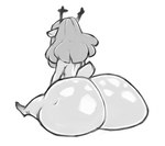 anthro big_butt butt female nude nude_anthro sitting solo decisivetang deltarune undertale_(series) noelle_holiday deer mammal new_world_deer reindeer 2022