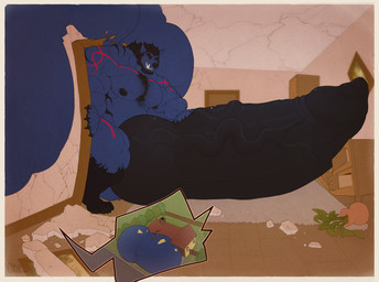 animal_genitalia animal_penis anthro balls barazoku beard big_balls big_muscles big_penis black_body black_claws black_fur black_hair black_markings black_penis black_sclera blue_body blue_fur building building_destruction canine_genitalia canine_penis claws cutaway destruction facial_hair fangs finger_claws fur genitals grin hair huge_balls huge_muscles huge_penis hyper hyper_balls hyper_genitalia hyper_penis inside knot male male_anthro markings muscular nude penis red_eyes red_markings short_hair side_view smile solo standing teeth toe_claws vein veiny_penis yellow_eyes gryblak jaren_(darktalbain64) canid canine mammal hi_res