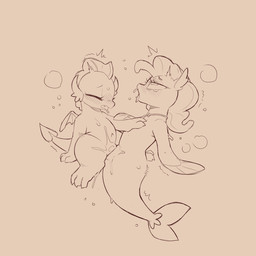 ambiguous_gender anthro biped bodily_fluids cute_fangs duo eye_roll eyebrows eyes_closed fangs feral fin genital_fluids hair horn looking_pleasured saliva sex simple_background sweat tail teeth tongue tongue_out wings young cold-blooded-twilight mythology aquatic dragon mythological_creature mythological_scalie scalie hi_res