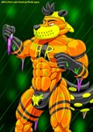 acid after_transformation bound bulge encasement goo_transformation hero latex male muscular muscular_male raining slime solo transformation xedrykthedragon hr goo_creature hyena mammal absurd_res hi_res