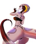 anthro clothing female furgonomics furry-specific_piercing piercing snake_hood snake_hood_piercing solo tongue underwear annaklava annaklava_snake cobra reptile scalie snake hi_res