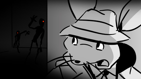 accessory anthro biped clothed clothing group hat headgear headwear necktie open_mouth standing parker_simmons insane:_mouse_mansion mammal mouse murid murine rodent