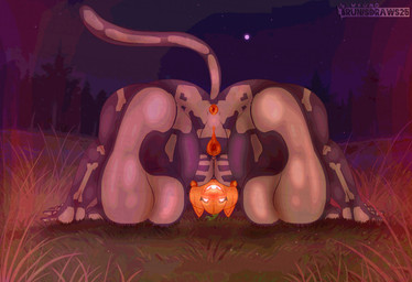 all_fours anthro anus anus_focus autumn barefoot big_butt big_vulva blush bodily_fluids bone butt cervix_view claws curling_toes detailed_background ears_up fangs feet female fingers food foot_fetish foot_focus for_a_head forest forest_background fruit genital_fluids genital_focus genitals glistening glistening_body glowing glowing_eyes glowing_mouth grass grass_field hands_on_ground holidays humanoid_feet lights moon nature nature_background night nipples nude nude_female orange_anus orange_insides orange_nipples orange_vulva plant plantigrade pumpkin pumpkin_head raised_tail shadow soles solo spread_vulva spreading star tail teeth thick_thighs toe_claws toes tree tress vaginal_fluids vulva vulva_focus brunisdraws epic_games fortnite fortnite:_battle_royale halloween spice_(fortnite) animal_humanoid elemental_creature elemental_humanoid felid felid_humanoid feline feline_humanoid flora_fauna humanoid mammal mammal_humanoid object_head plant_humanoid detailed full-length_portrait hi_res portrait shaded signature