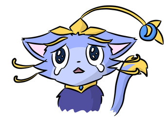 bodily_fluids crying female feral solo tail tears yuumisocute league_of_legends riot_games tencent yuumi_(lol) domestic_cat felid feline felis mammal 4:3 hi_res