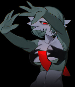 4_fingers big_breasts black_background breasts female fingers green_body green_hair hair hair_over_eye looking_at_breasts looking_at_own_breasts looking_at_self not_furry plant pokemorph pseudo_clothing pupils red_eyes shadow short_hair simple_background slit_pupils solo ventral_groove chunniwa nintendo pokemon shadow_hands_challenge elemental_creature elemental_humanoid flora_fauna gardevoir generation_3_pokemon humanoid plant_humanoid pokemon_(species) pokemon_humanoid 2026 absurd_res digital_drawing_(artwork) digital_media_(artwork) hi_res meme