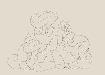eyes_closed female feral grey_background group hair hooves horn lying lying_on_another on_front simple_background smile trio wings young young_female young_feral dtcx97 friendship_is_magic hasbro my_little_pony mythology apple_bloom_(mlp) cutie_mark_crusaders_(mlp) scootaloo_(mlp) sweetie_belle_(mlp) earth_pony equid equine horse mammal mythological_creature mythological_equine pegasus pony unicorn 2025 absurd_res greyscale hi_res monochrome sketch