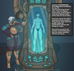 armor big_breasts big_butt bottomwear breasts butt clothed clothing duo female hair loincloth machine male muscular pod pre-transformation skimpy stasis_chamber text thick_thighs unconvincing_armor white_hair lurkergg human humanoid mammal orc hi_res