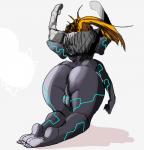 anus backsack balls big_butt butt countershade_feet countershading feet genitals gynomorph intersex male markings not_furry penis solo teapot_(body_type) bolt-s_(artist) nintendo the_legend_of_zelda twilight_princess midna humanoid twili absurd_res hi_res